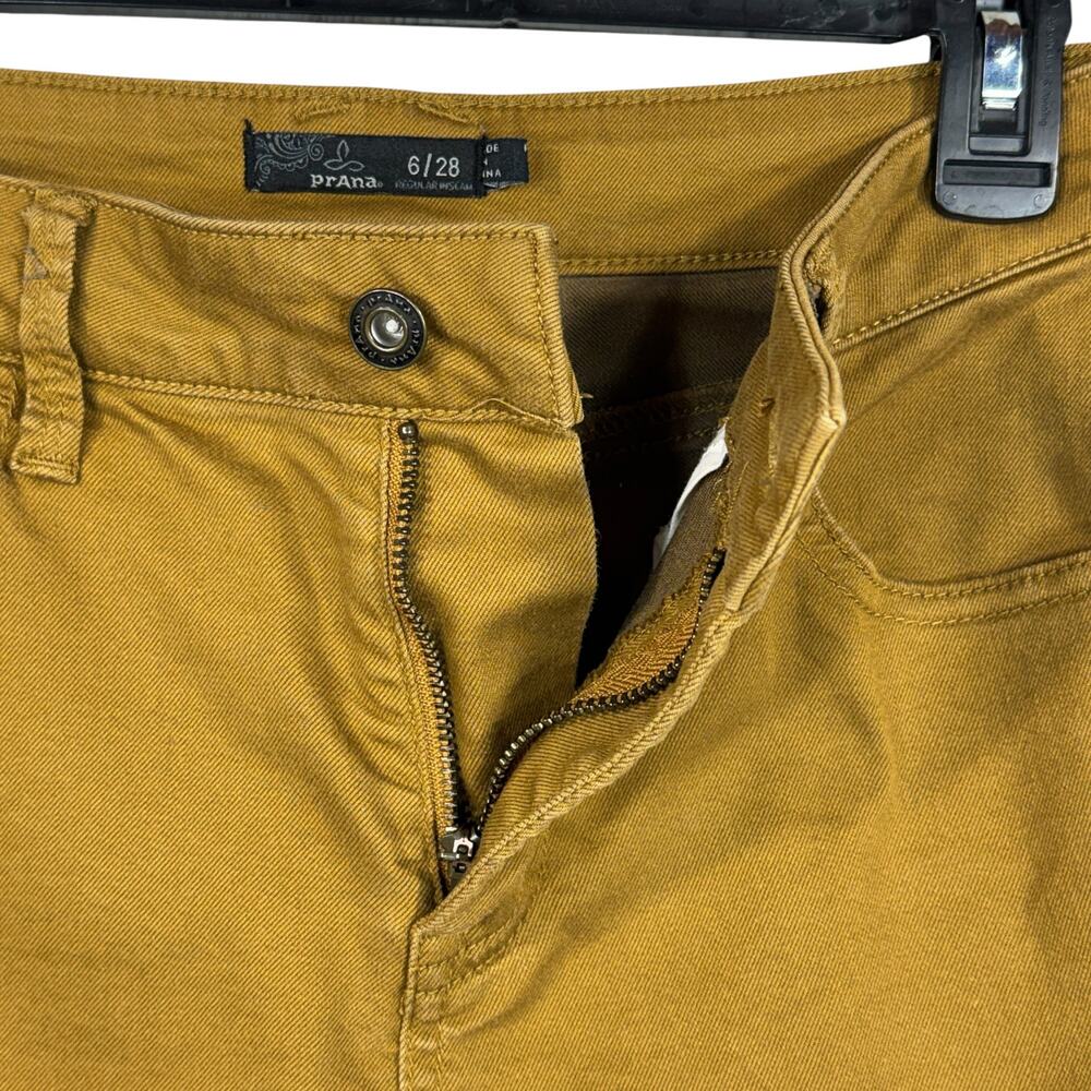 PrAna SZ 6/28 Oday Skinny Jeans Stretch Mid-Rise Pockets Zip-Fly Organic Cotton - Picture 3 of 10